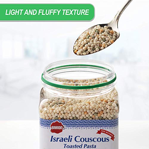 Barons Kosher Israeli Couscous Toasted Pasta 21.16-Ounce Jar -