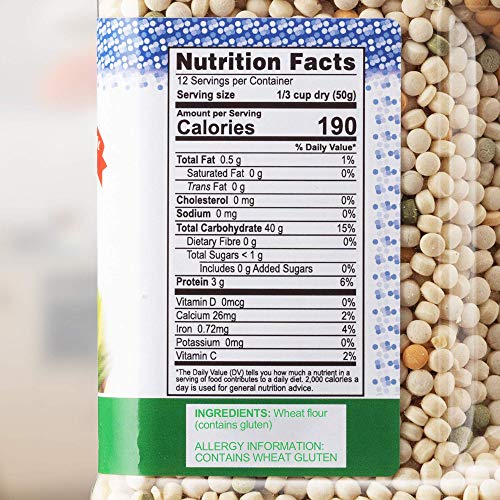 Barons Kosher Israeli Couscous Toasted Pasta 21.16-Ounce Jar -