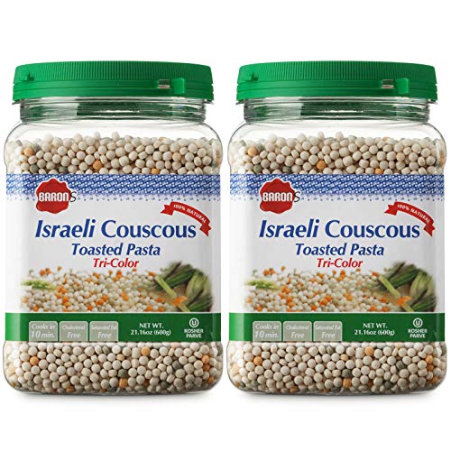 Barons Kosher Israeli Couscous Toasted Pasta 21.16-Ounce Jar -