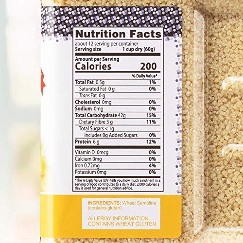 Baron’S Plain Traditional Original Couscous Pasta | 100% Natural