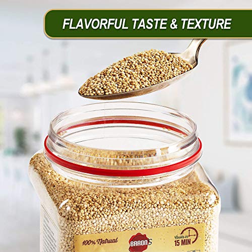 Baron’s Whole Grain Gluten Free Quinoa Bulk 1.5 LB Jar | 100% Al...