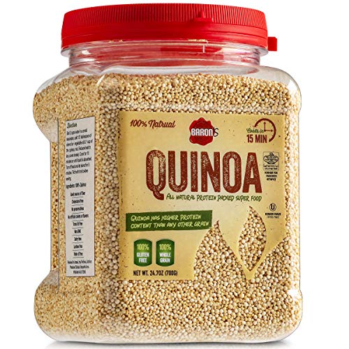 Baron’s Whole Grain Gluten Free Quinoa Bulk 1.5 LB Jar | 100% Al...