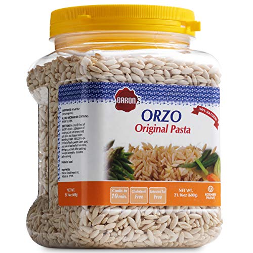 Baron’S Orzo Pasta Original | 1 Pack Of 21.16Oz Kosher Jar | Nat