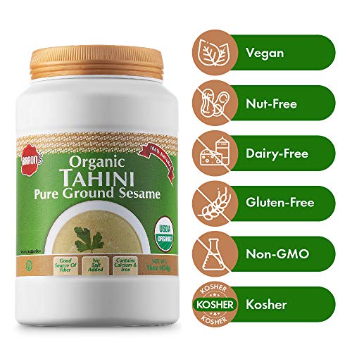 Barons Usda Organic Tahini Pure Sesame Paste | Rich &Amp; Creamy Fo