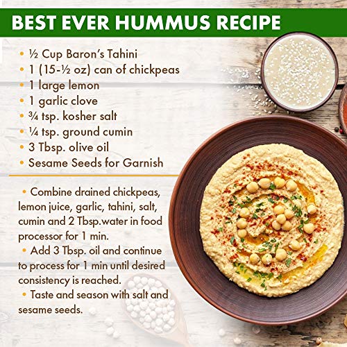 Barons Usda Organic Tahini Pure Sesame Paste | Rich &Amp; Creamy Fo