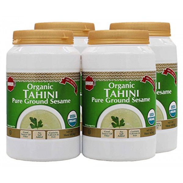 Barons USDA Organic Tahini Pure Sesame Paste | Rich & Creamy fo...