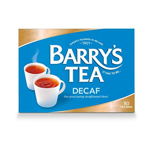 Barrys Tea, Decaffeinated Blend, 80-Count Pack Of 6