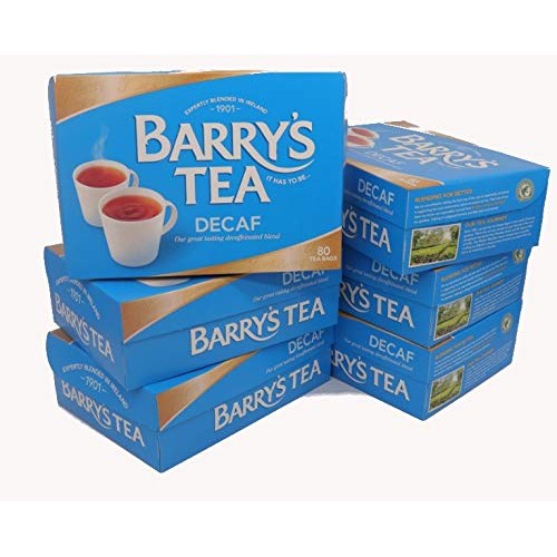 Barrys Tea, Decaffeinated Blend, 80-Count Pack Of 6