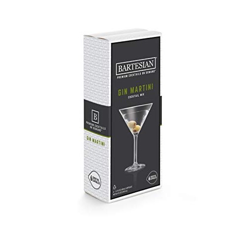 Bartesian Gin Martini Cocktail Mixer Capsules, Pack Of 6 Cocktai