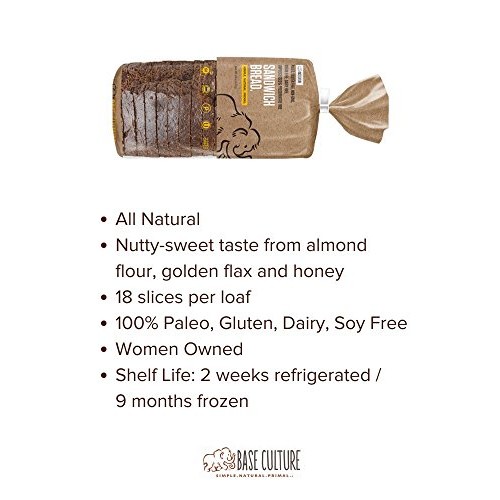 Base Culture Paleo Bread, Large Size | Delicious 100% Paleo, Glu