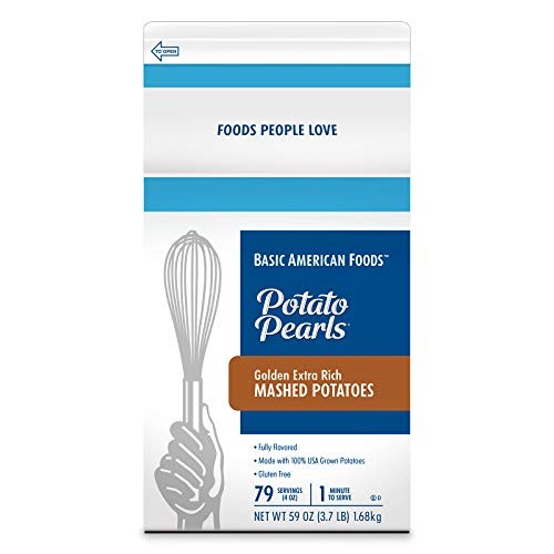 Basic American Foods Gold Extra Rich Mashed Potatoes, 59 Ounces