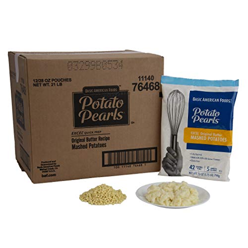 Basic American Foods Potato Pearls, Original Butter Mashed Potat Basic American Foods Potato Pearls, Original Butter Mashed Potat