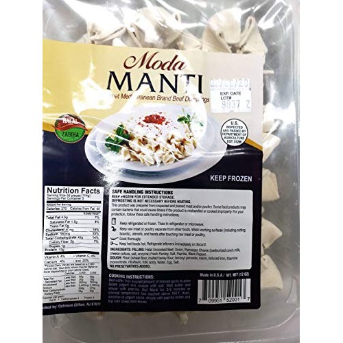Halal Turkish Ravioli Manti 10 Lb Freshly Frosted By Moda Food