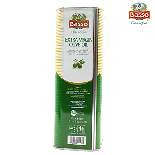 Basso Extra Virgin Olive Oil Tins 4 Pack X 3 Liter Eu