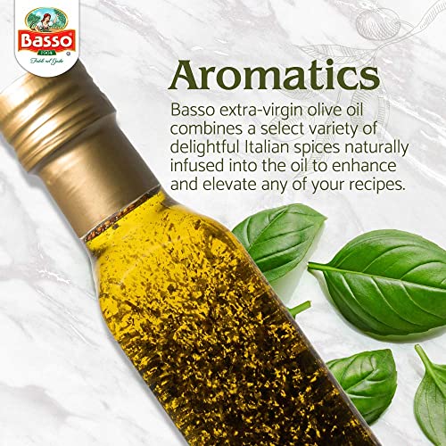Basso, Garlic, Rosemary, Basil, Chili Pepper, 4 bottles x 8.5 fl...