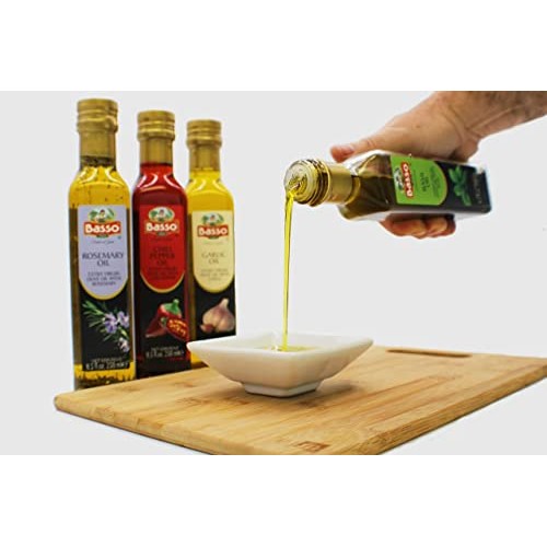 Basso, Garlic, Rosemary, Basil, Chili Pepper, 4 bottles x 8.5 fl...