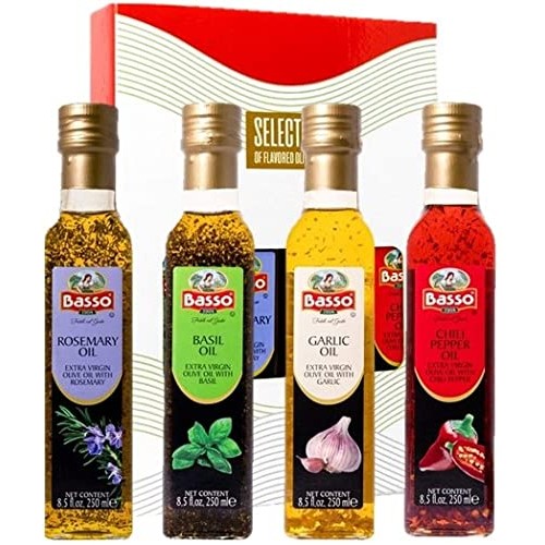 Basso, Garlic, Rosemary, Basil, Chili Pepper, 4 bottles x 8.5 fl...