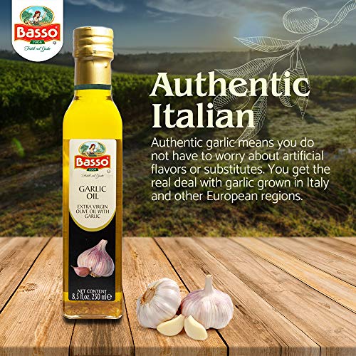 Garlic Extra Virgin Olive Oil For Dipping And Tasting 8.5 Fl Oz