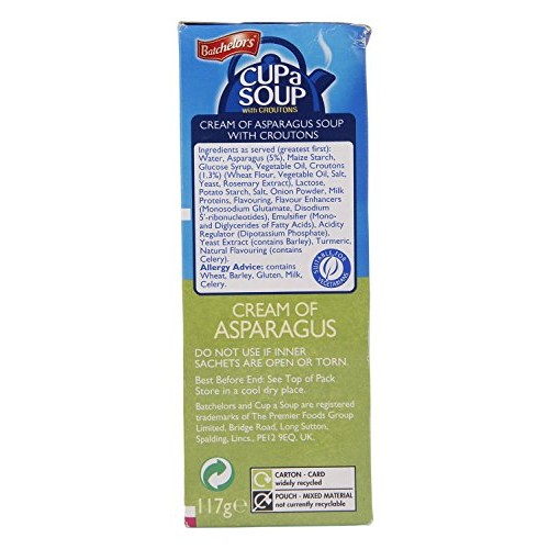 Batchelors Cup A Soup With Croutons Cream Of Asparagus 4 Sachets Batchelors Cup A Soup With Croutons Cream Of Asparagus 4 Sachets