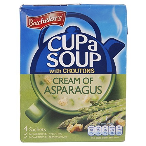 Batchelors Cup A Soup With Croutons Cream Of Asparagus 4 Sachets Batchelors Cup A Soup With Croutons Cream Of Asparagus 4 Sachets