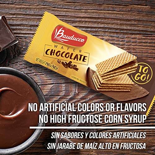 Bauducco Chocolate & Vanilla Wafer Cookies - Convenient Single S...