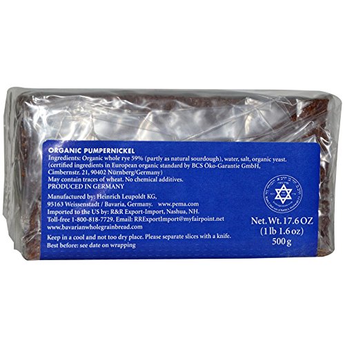 Bavarian Bread, Bread Pumpernickel Organic, 17.6 Ounce