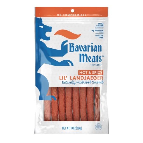 Bavarian Meats Hot &Amp; Spicy Lil Landjaeger German Style Smoked S