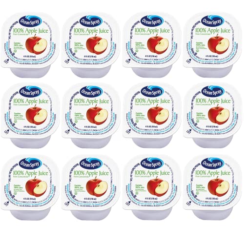 Ocean Spray Apple Juice, 4oz Cups, Pack of 12