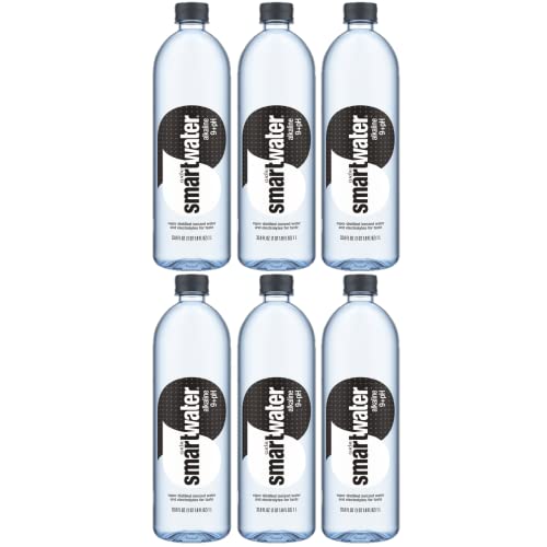 Smartwater Alkaline Water 9+ pH, 1L Bottles, Pack of 6