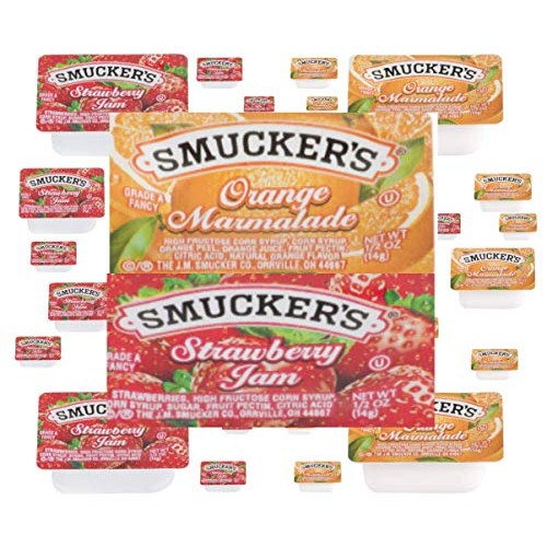 Smuckers Jelly-50 Strawberry And 50 Orange Marmalade Individual