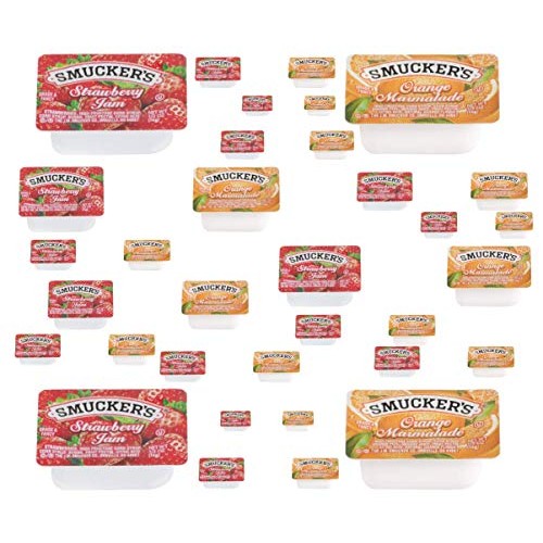 Smuckers Jelly-50 Strawberry And 50 Orange Marmalade Individual