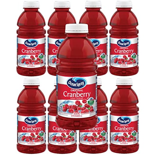 Tribeca, Ocean Spray Cranberry Juice, 10oz Bottles, Pack of 8,...