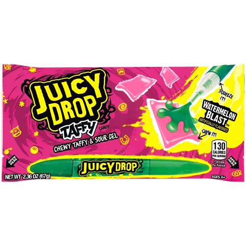 Bazooka Juicy Drop Taffy, 2.36 Ounce Pack Of 16
