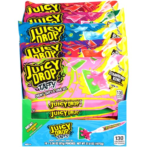 Bazooka Juicy Drop Taffy, 2.36 Ounce Pack Of 16