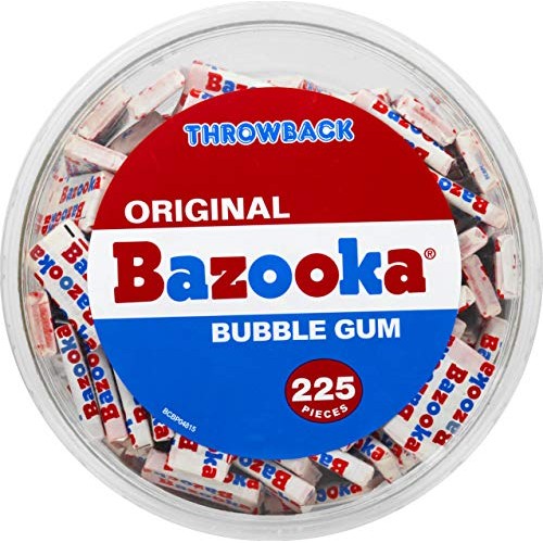 Bazooka Individually Wrapped Bubble Gum, Original Flavor, Nostal