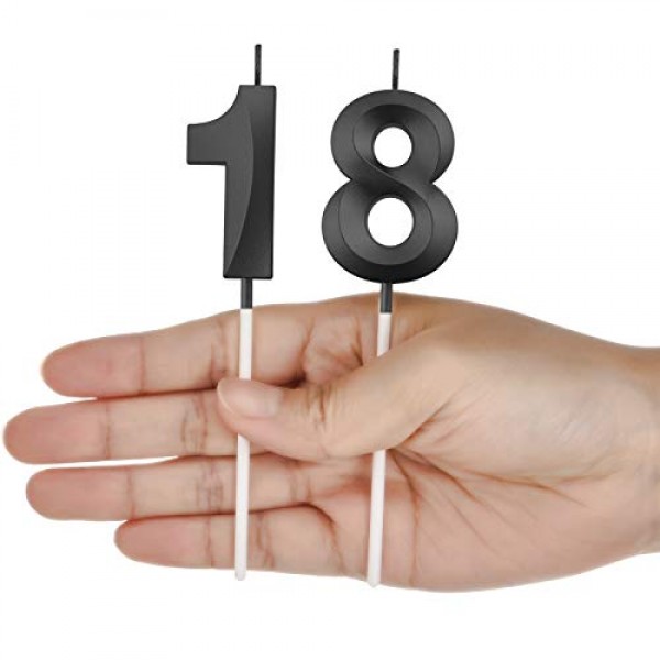 18th Birthday Candles Cake Numeral Candles Happy Birthday Cake T...