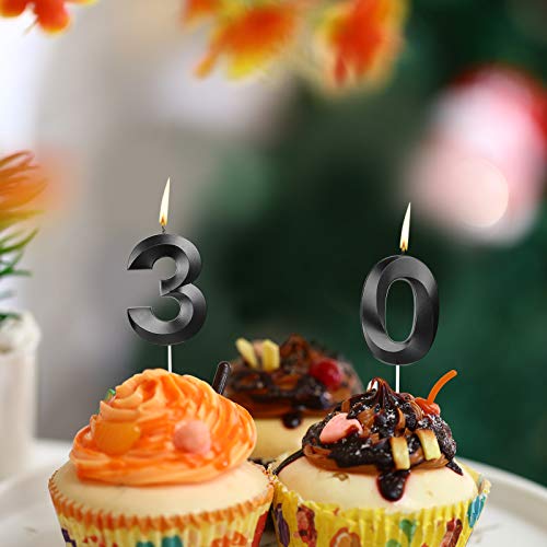 30Th Birthday Candles, 3D Diamond Shape Number 30 Candles Cake T