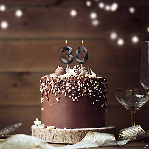 30Th Birthday Candles, 3D Diamond Shape Number 30 Candles Cake T
