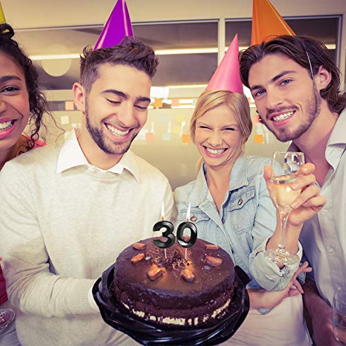 30Th Birthday Candles, 3D Diamond Shape Number 30 Candles Cake T