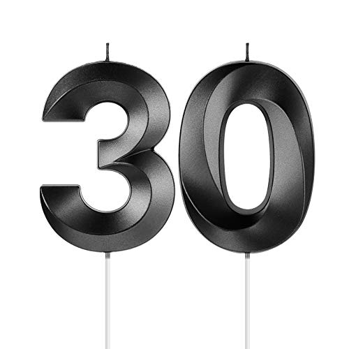 30Th Birthday Candles, 3D Diamond Shape Number 30 Candles Cake T