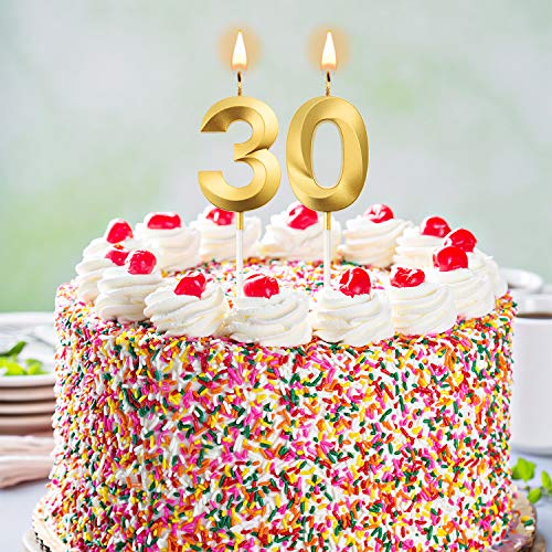 30Th Birthday Candles Cake Numeral Candles Happy Birthday Cake T