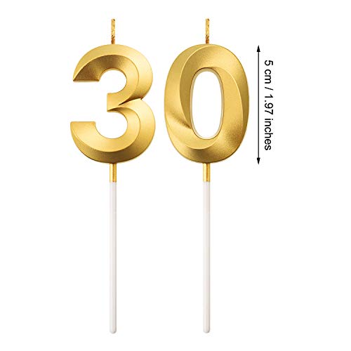 30Th Birthday Candles Cake Numeral Candles Happy Birthday Cake T