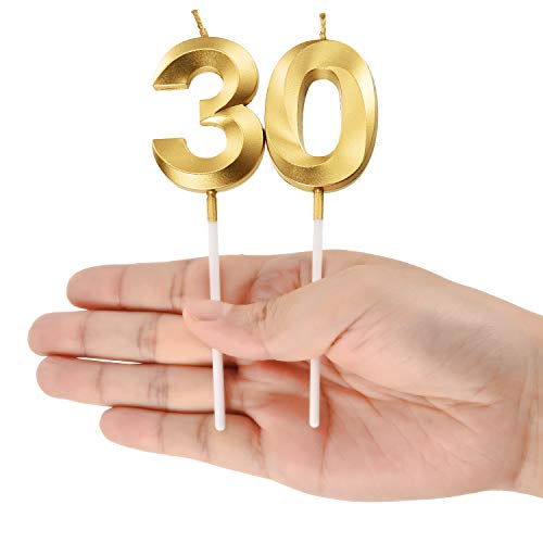 30Th Birthday Candles Cake Numeral Candles Happy Birthday Cake T