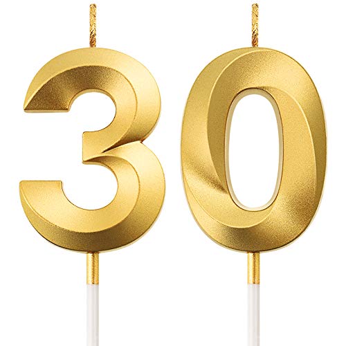 30Th Birthday Candles Cake Numeral Candles Happy Birthday Cake T