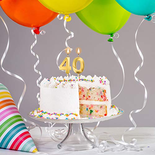 40Th Birthday Candles Cake Numeral Candles Happy Birthday Cake T