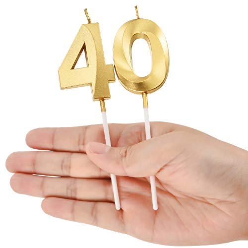 40Th Birthday Candles Cake Numeral Candles Happy Birthday Cake T