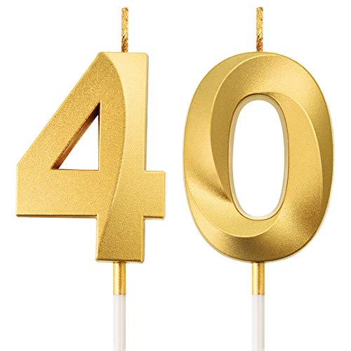 40Th Birthday Candles Cake Numeral Candles Happy Birthday Cake T