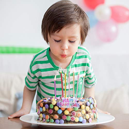 48 Pieces Cake Candles Long Birthday Candles Glitter Cake Candle