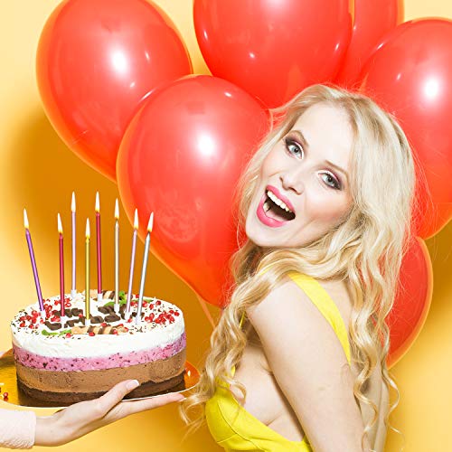 48 Pieces Cake Candles Long Birthday Candles Glitter Cake Candle