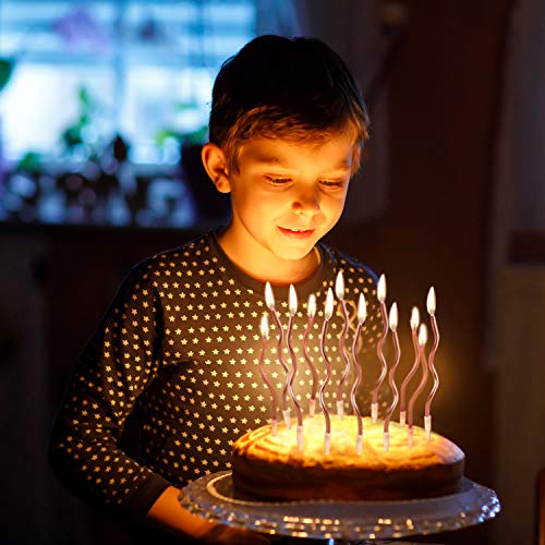 48 Pieces Twisty Birthday Candles Spiral Cake Candles With Holde